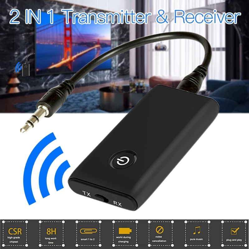 Bluetooth 4.0 Transmitter Receiver Wireless 3.5mm Stereo Audio Music Adapter 