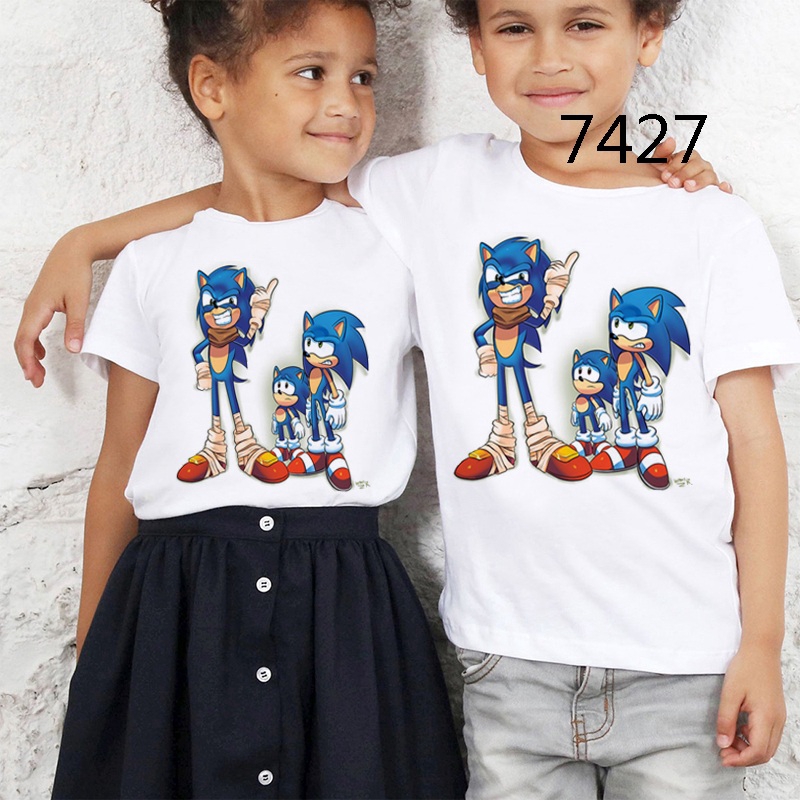 Movie Sonic The Hedgehog Casual T Shirt Baby Tees Asian Size S 3xl Cartoon Kids Top Printed Boys Summer Short T Shirt Shopee Singapore - roblox movie sonic shirt