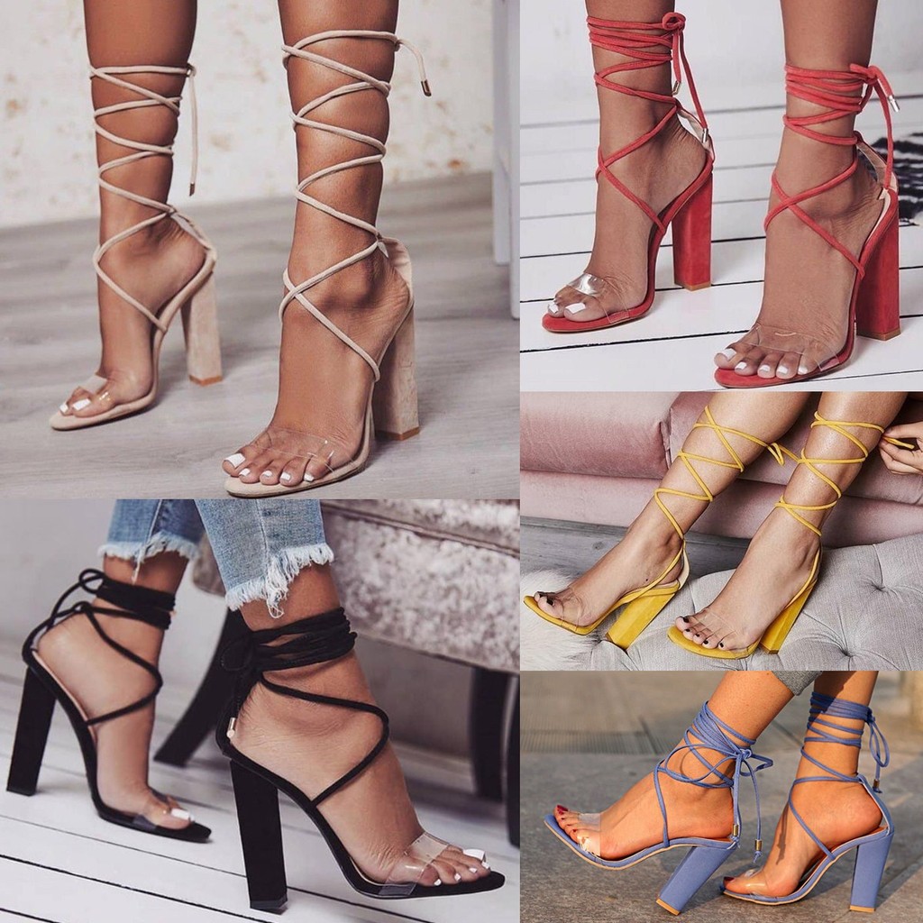 strappy gladiator high heels