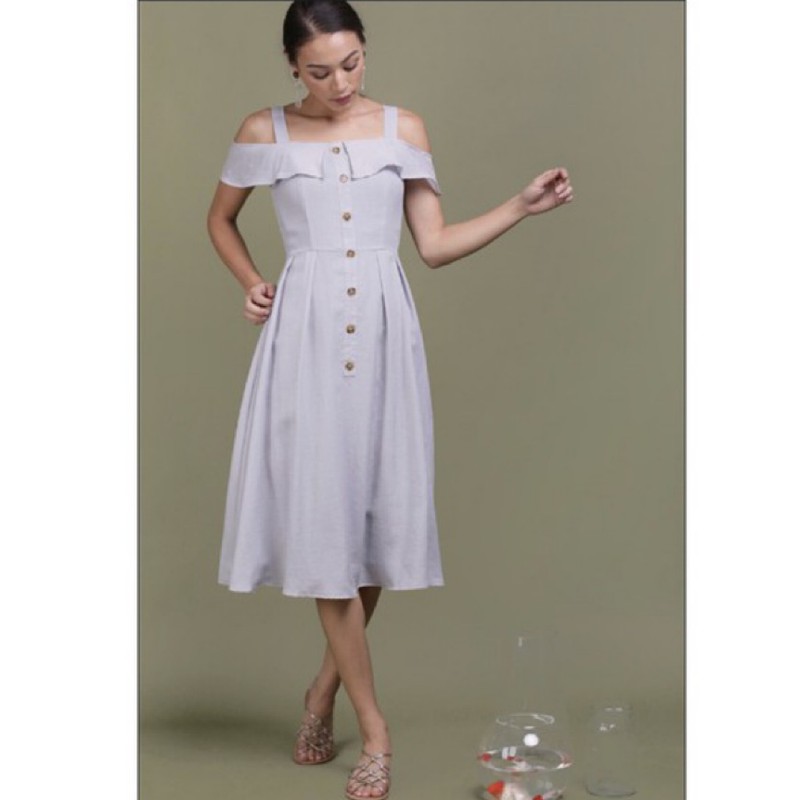 button down dress shopee