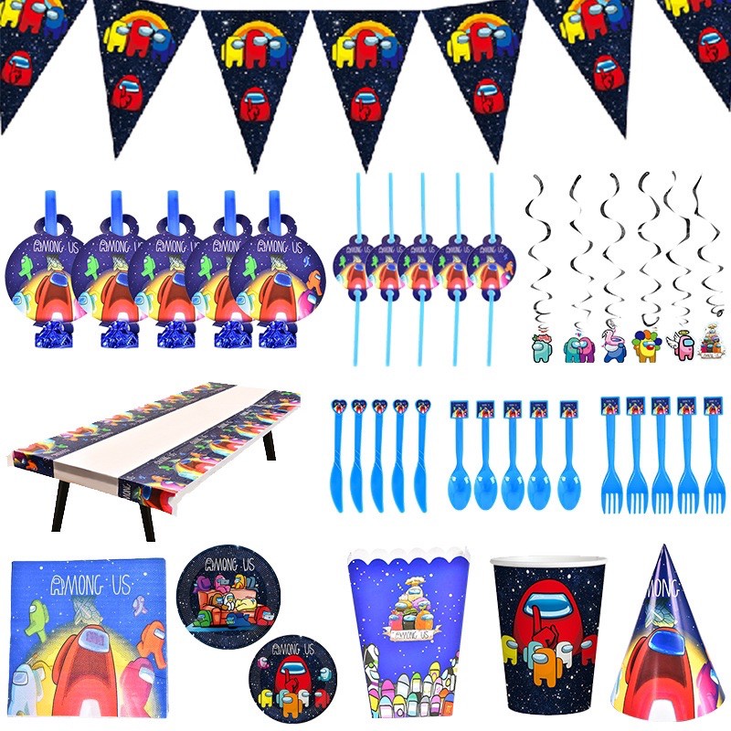 (SG)instock! Among Us kids party theme birthday brand new price from $3.50 onwards – >>> top1shop >>> shopee.sg
