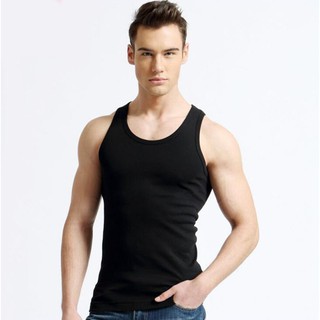 Image of Men's Cotton Undershirts Singlet Breathable Man Vest Tank Tops Camiseta