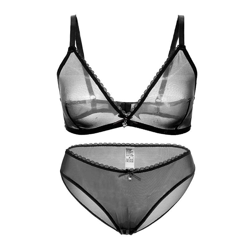 Varsbaby women see through transparent Plus size unline thin bra sexy  Lingerie Thong set D308 | Shopee Singapore