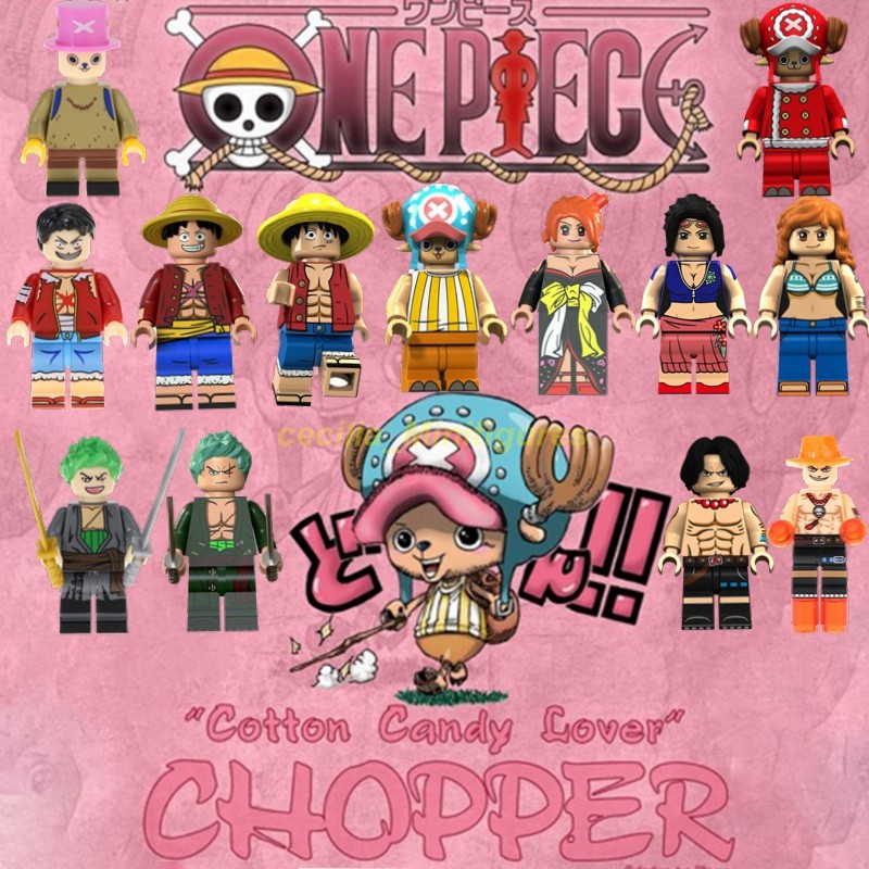 Toys Hobbies Luffy Zorro Chopper Nami New One Piece Minifigures Lego Custom Monkey D Building Toys