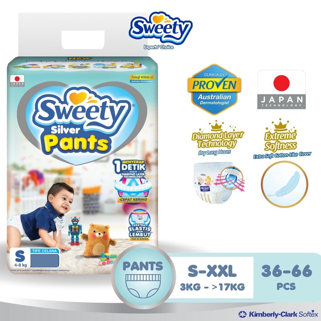 Sweety Silver Baby Diaper Pants - Sweety Care | Shopee Singapore