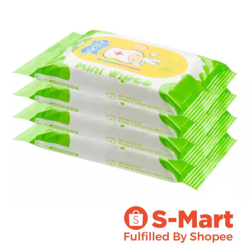 Wetty Mini Wet Wipes 4x8s Shopee Singapore