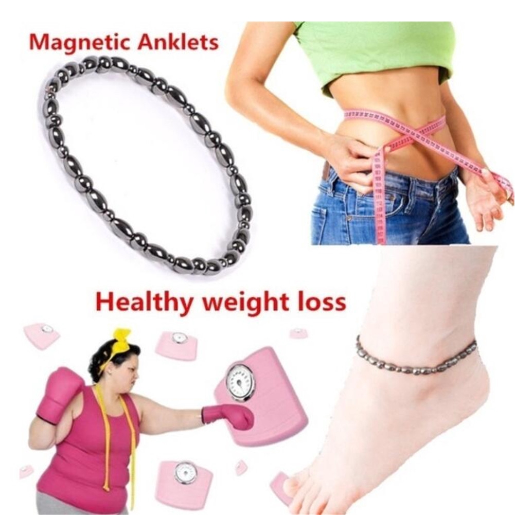 Magnetic Anklet Beads Hematite Stone Health Slimming Anklet Jewelry SE