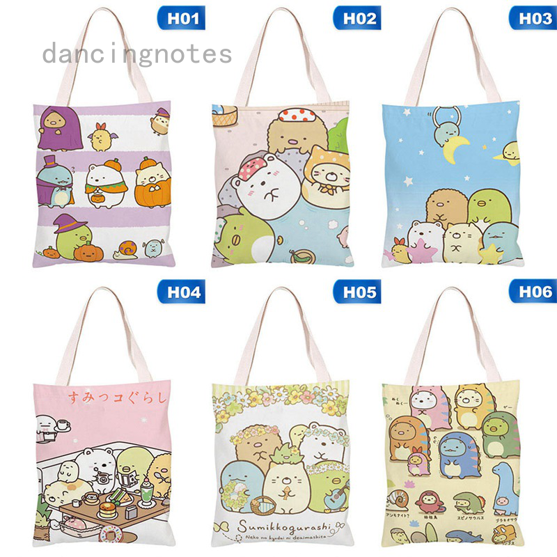 Sumikko Gurashi Cotton Canvas Tote bag Travel Totes bags Shopee Singapore
