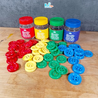 Button Sort/Pompom Sort/Color Sort/Educational Montessori Toys To Know The Color Of The Busy Jar #5