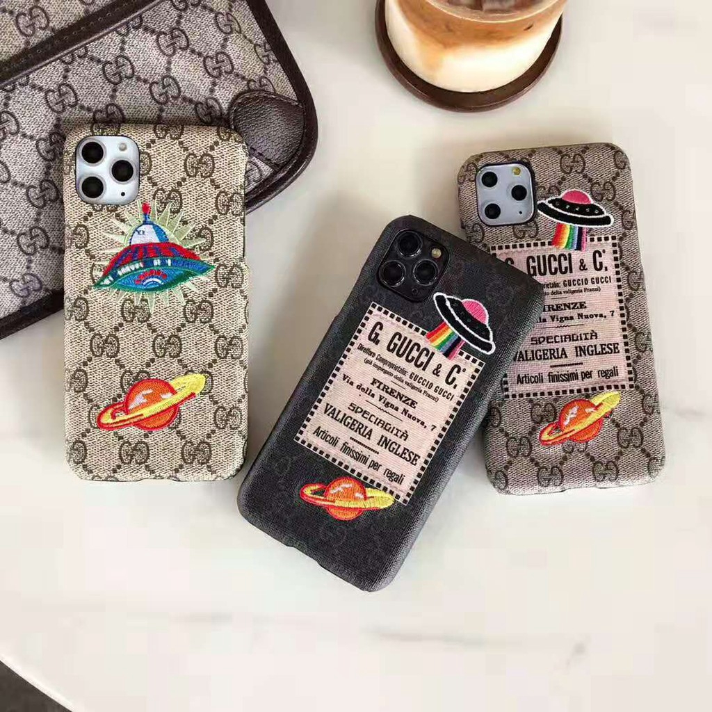 Iphone11pro Tide Brand Gucci Ufo Phone Shell Se2 Xsmax Xr X Xs Ufo I7 I8plus Embroidery Drop Resistance Shell I6s Shopee Singapore