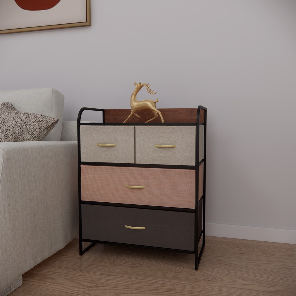 🇸🇬Moffie Fabric chest of drawers cum side cabinet