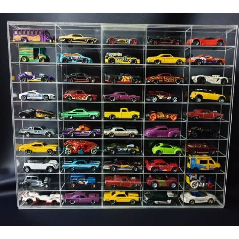 hot wheels display case for 50 cars