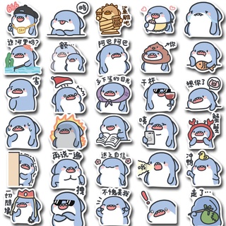 110 Pieces Fat Shark/Matcha Dan Emoji Pack Cartoon Cute Handbook Stickers Funny Waterproof Graffiti #6