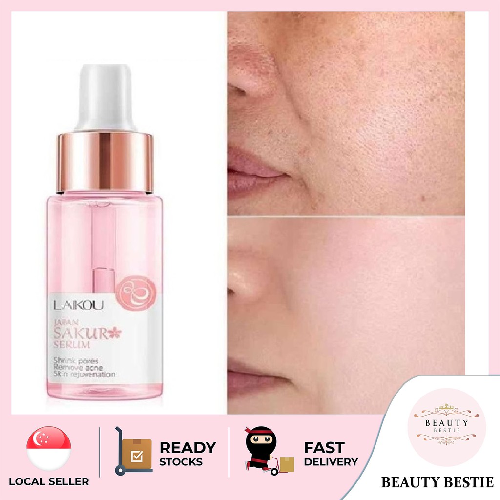 *LOCAL SELLER* LAIKOU JAPAN SAKURA FACIAL SERUM ESSENCE (17ML) | Shopee ...