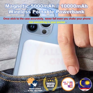 Magnetic 5000mAh // 10000mAh Wireless Portable Powerbank Fast Charge4 iPhone/Android suit for built-in wireless charging