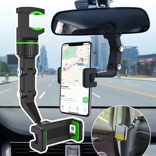 [ Featured ] 360 ° Rotatable Universal Car Mobile Phone Holder / Auto Rearview Mirror Seat Hanging Clip Bracket /  Car Cell Phone Holder Stand for Android Phones