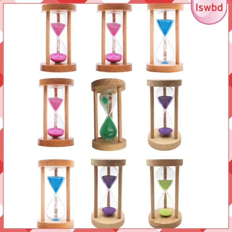 [ , Wooden Hourglass glass 6 mins/8mins/12 mins/20 mins/25 mins Clock for Games Classroom
