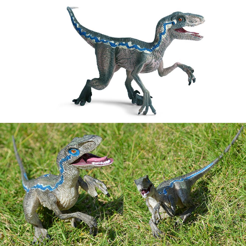 Jurassic Blue Dinosaur Velociraptor Toy Educational Model Gift R2R6 