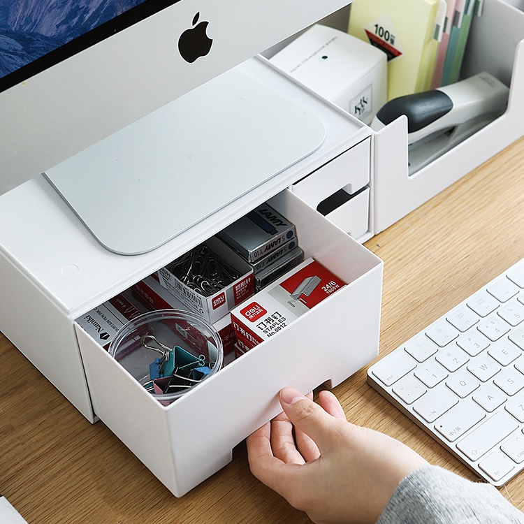 [SG] Imp House Monitor Stand with Drawer Deskstop Organizer Cosmetic Organizer