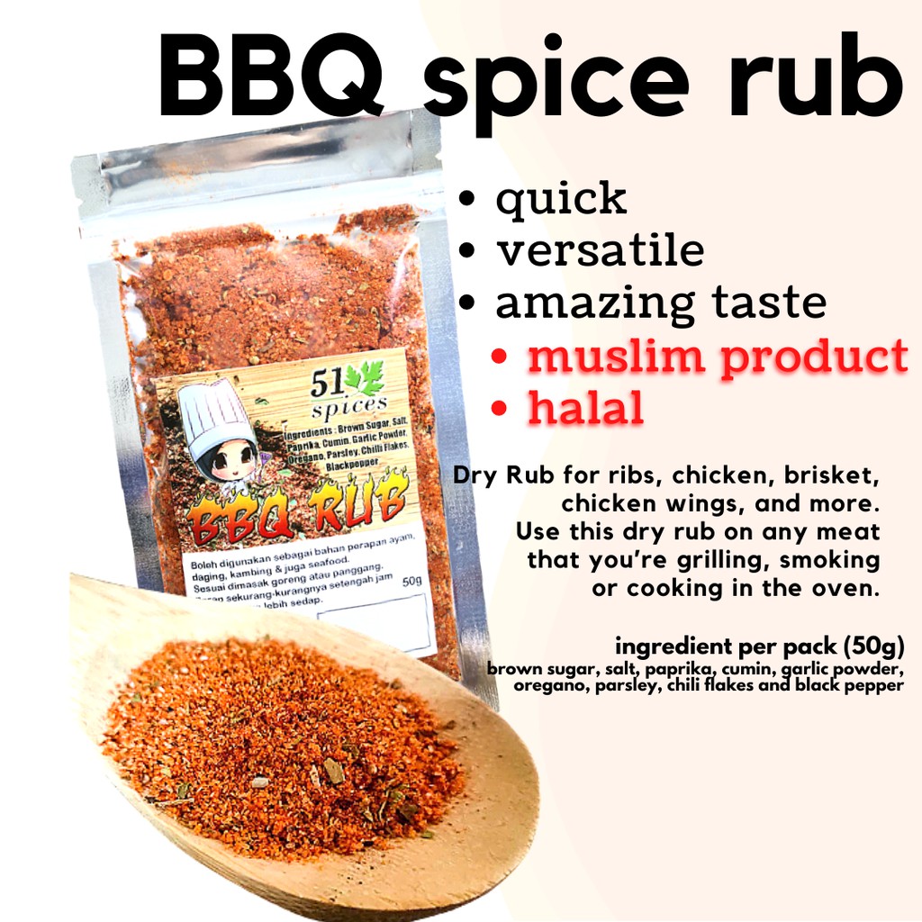 Shop Malaysia Pes Bbq Spice Rub Perap Kambing Bakar Pes Ayam Panggang Roasted Chicken Lamb Marinade Spices Paprika Oregano Powder 50g Shopee Singapore