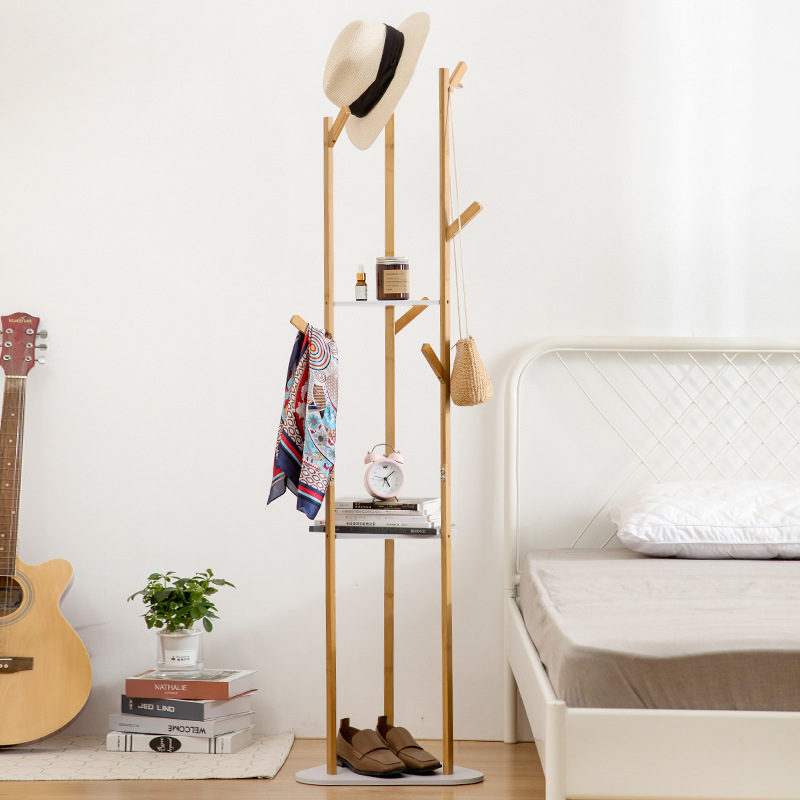 Living Room Bedroom Creative Bamboo Solid Wood Decorative Coat Rack Floor Standing Hanger Clothes Storage Rack Shopee Singapore