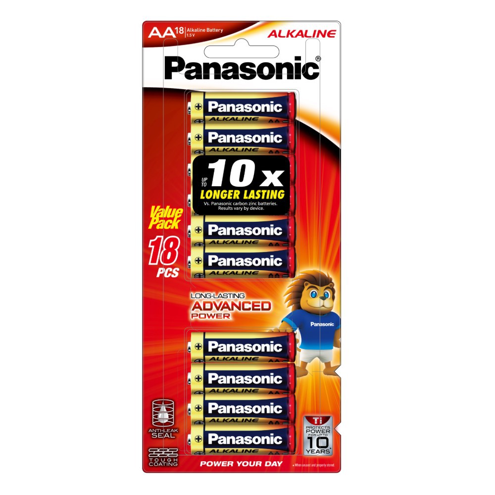 Panasonic Alkaline AA 18pcs Pack LR6T/18B | Shopee Singapore