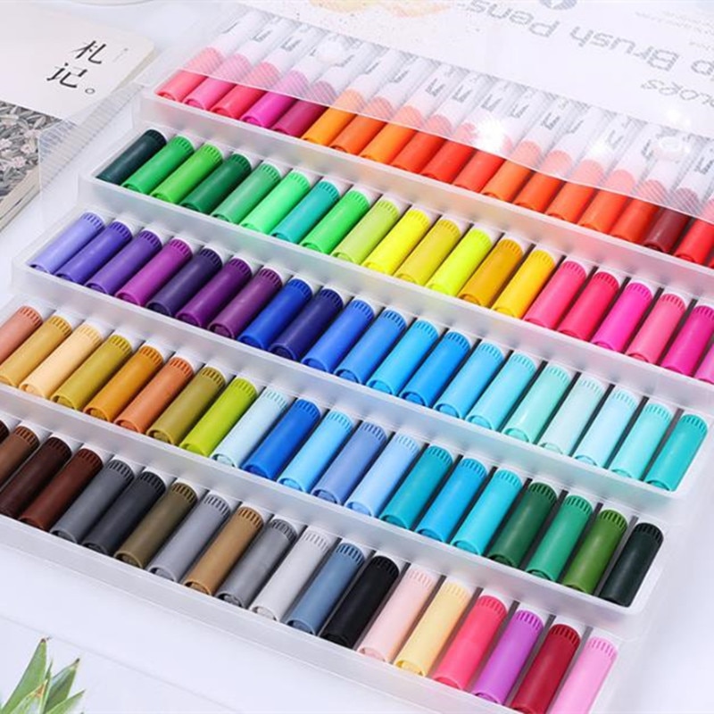 12/24/36/48/60/100 Color Set 0.4mm Micro Tip Fineliner Pen Drawing Painting
