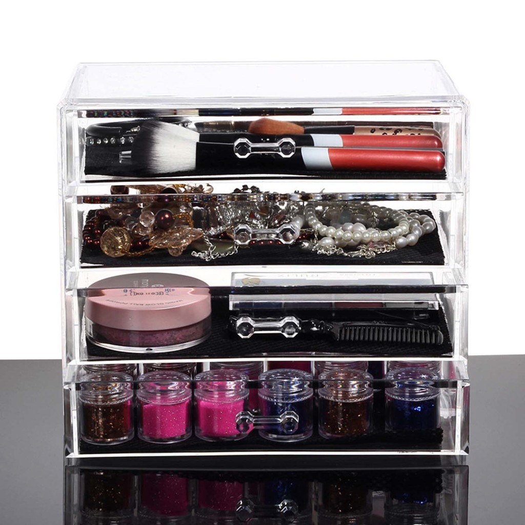 Cosmetic Drawers Jewelry Makeup Storage Organizer Box Brush Nail