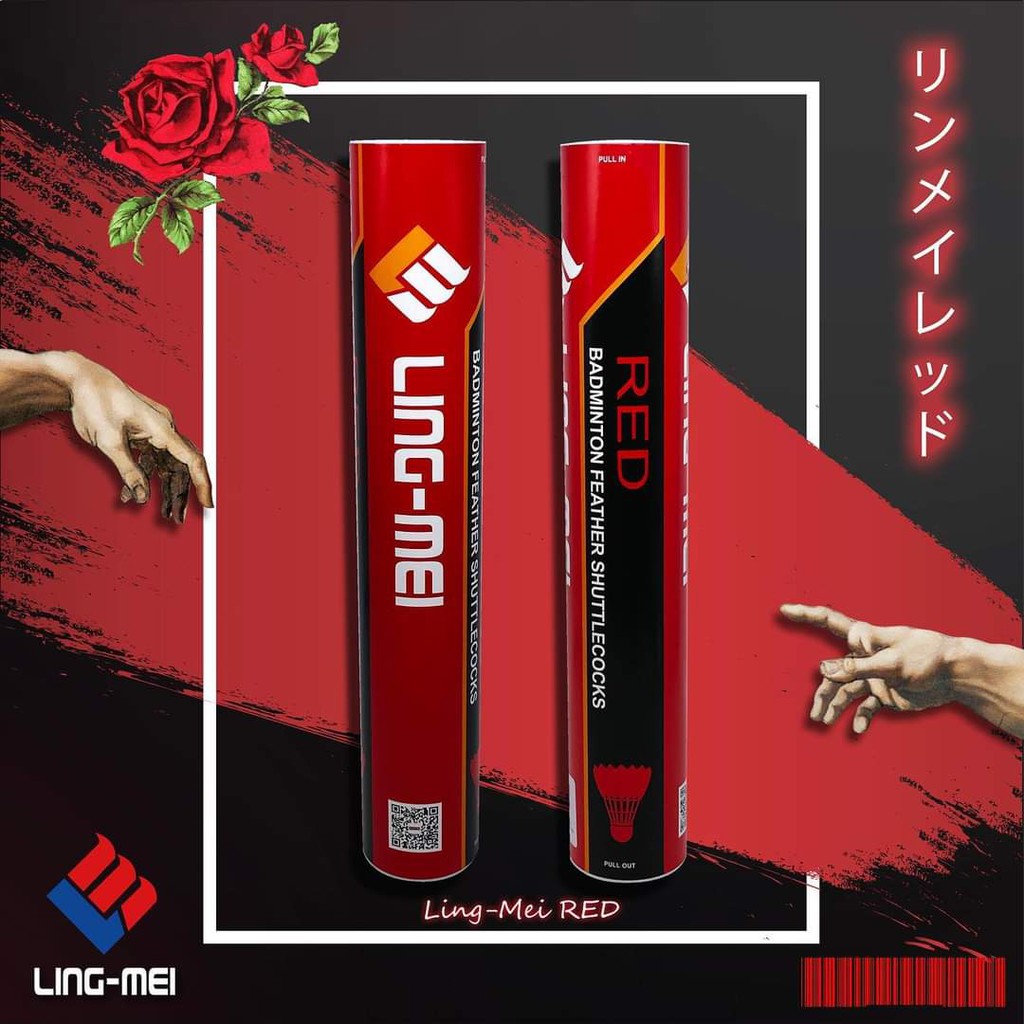 2 Tubes Ling Mei Shuttlecock Red Shopee Singapore