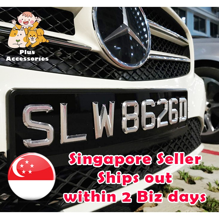 3D Chrome Car Plate Shopee Singapore