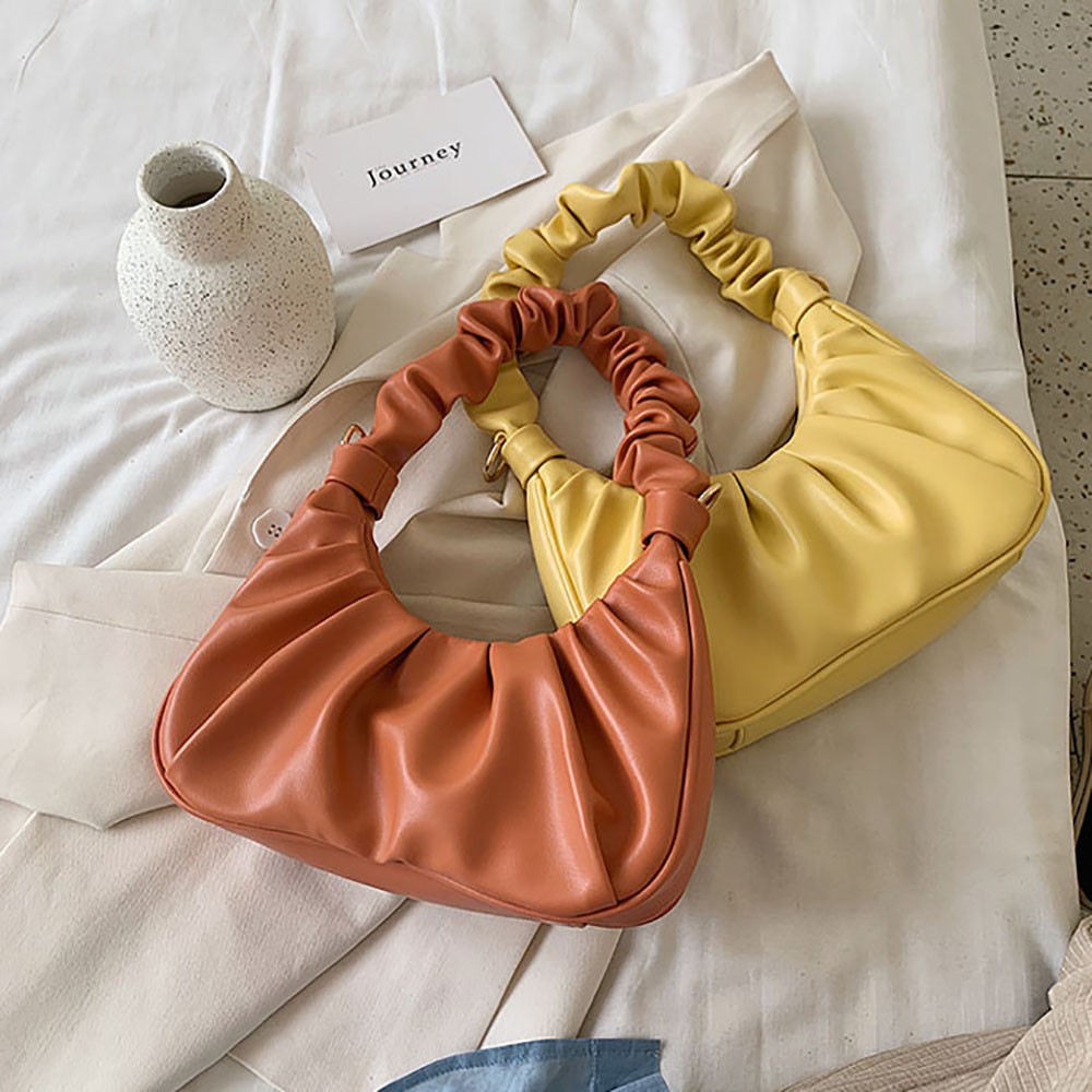 Fashion Bag Bag New Fashion Ruched Straps Women Shoulder Bag 2020 Fold Candy Color Ladies Crossbody Bag Female Handbags Mb761 Shopee Singapore
