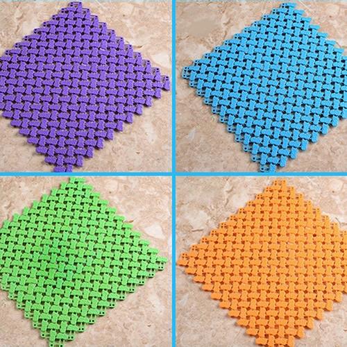 Plastic Drain Holes Non Slip Bathroom Toilet Kitchen Shower Mat