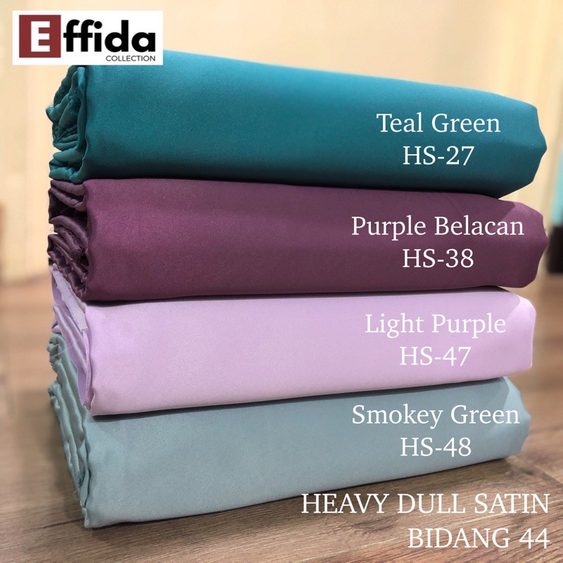 Shop Malaysia Heavy Dull Satin Fabric Variations Of 44 Green Purple Shopee Singapore