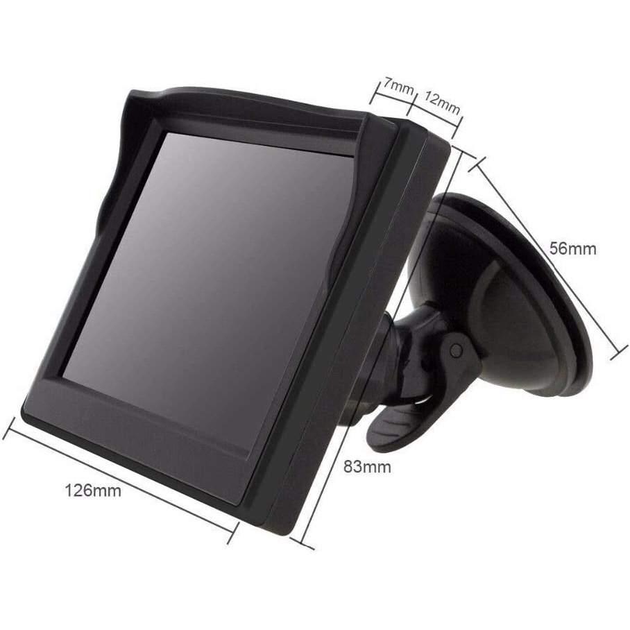 Wireless Vehicle Backup Camera System,5 Inch Display Color Monitor +7