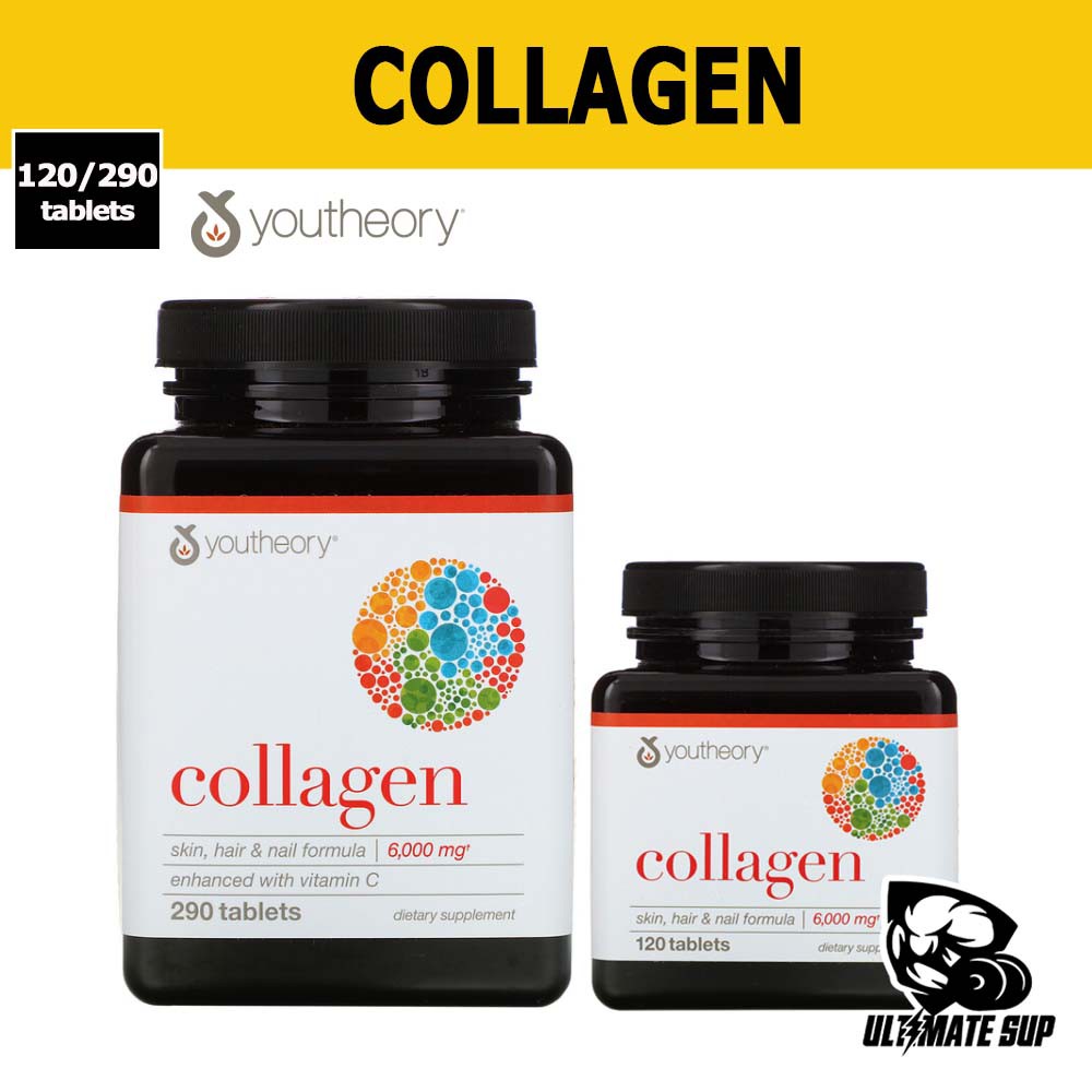 Youtheory Collagen | Collagen Advanced with Vitamin C | 6,000 mg | 120 ...