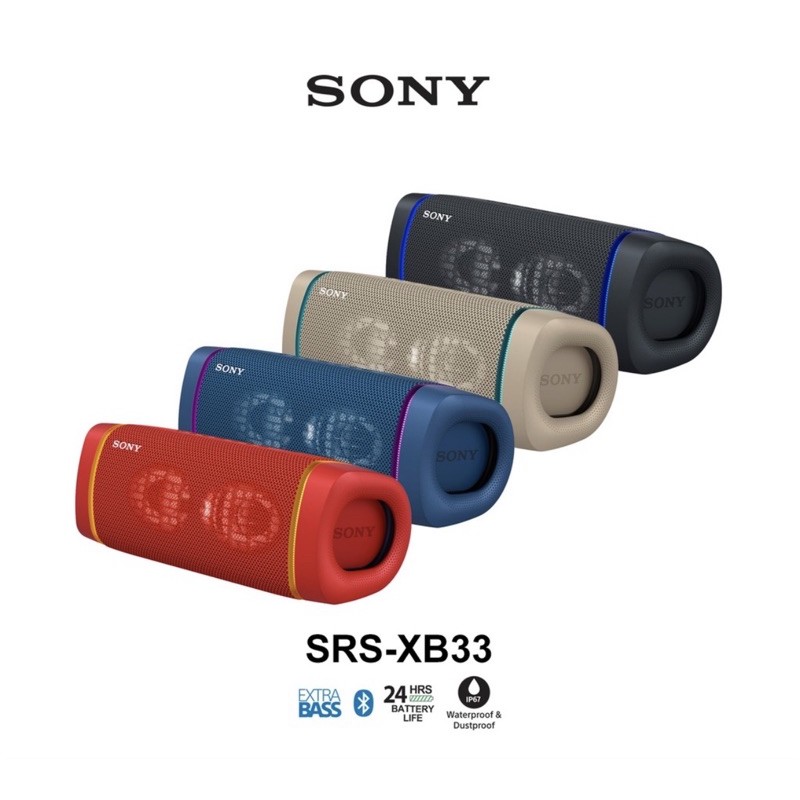 SONY SRSXB33 EXTRA BASS™ Portable BLUETOOTH® Speaker Shopee Singapore