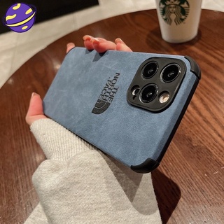 Soft Phone Case Compatible for iPhone 14 13 12 Pro MAX 11 14Plus Lambskin Tide Brand North Face Shockproof Cover