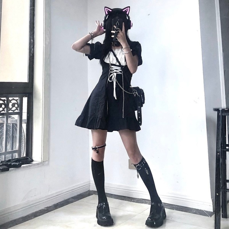 emo lolita dress