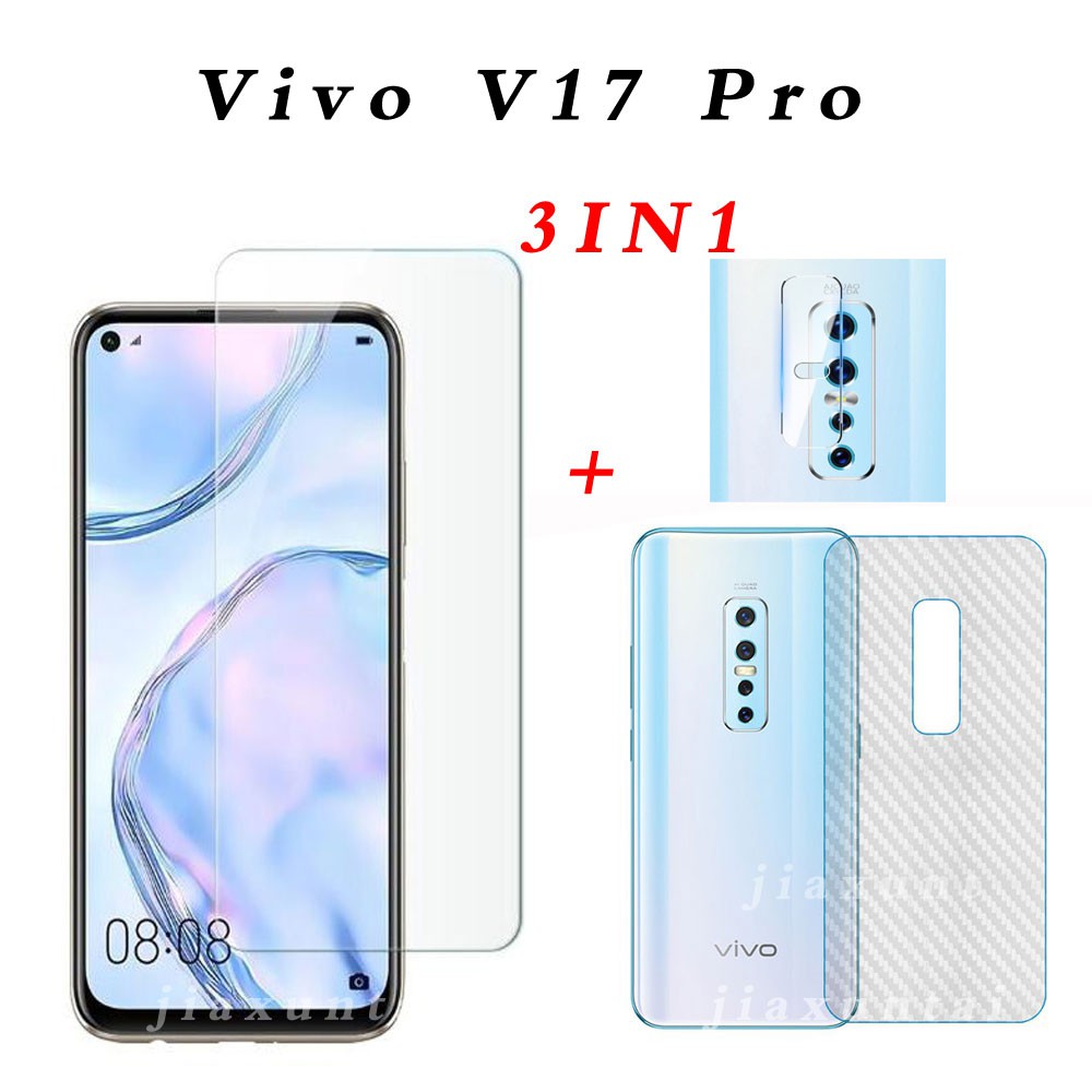 3 In 1 Vivo V17 Pro V17pro Tempered Glass Screen Protector Back Film Lens Film Shopee Singapore