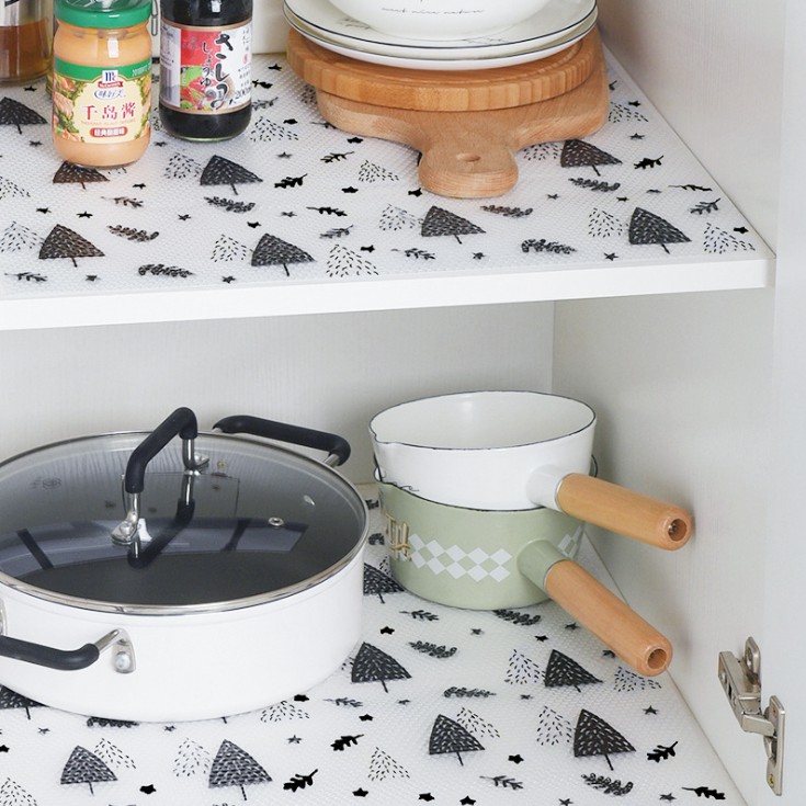 Non Slip Drawer Mat Plastic Shelf Liner Pad Rubber Kitchen