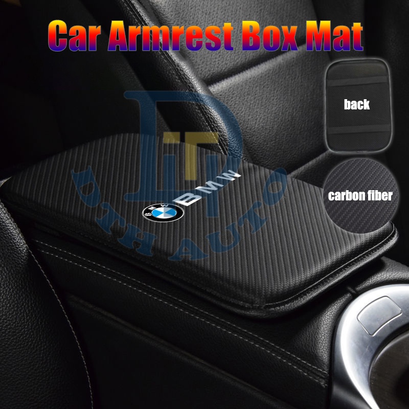 BMW Car Armrest Pad Carbon Fiber Car Center Console Armrest Mat Front