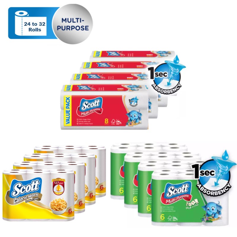 [1 Carton] Scott Kitchen Towels x 4 Packs Shopee Singapore