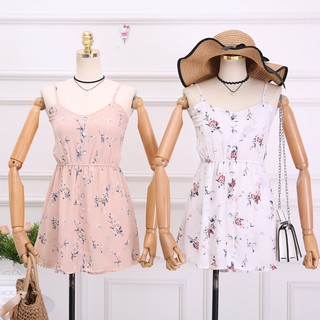 Image of [SGLocalSeller] *Stylehouse Pleated Babydoll Casual Plain Floral Printed Picnic Romper