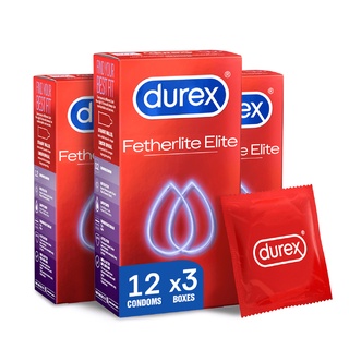 (Bundle of 3) Durex Fetherlite Elite Condoms (extra lubricated) x12