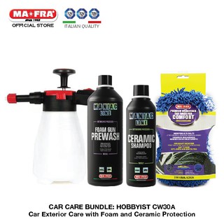 BUNDLE: Mafra Car Care Package (Hobbyist Intermediate CW30A) Car Exterior Care Maniac Line Foam Wash and Ceramic Protect