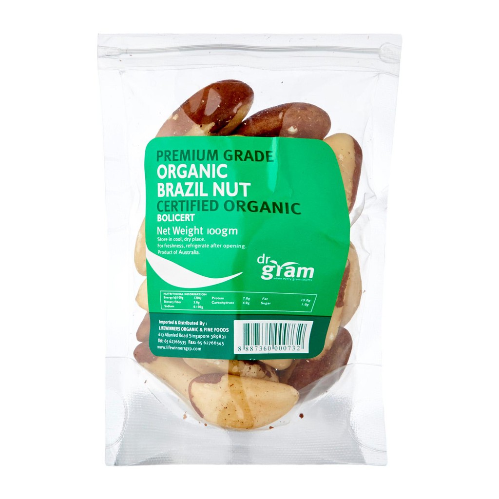 Dr Gram Organic Brazil Nuts (Raw) 100g Shopee Singapore