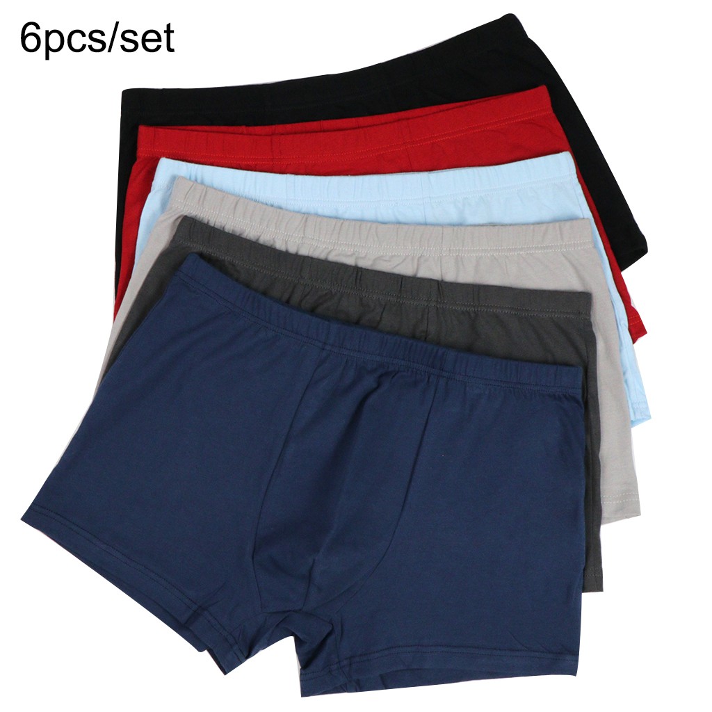 Men's Plain Cotton Boxer Underwear S, M, L,XL,XXL,3XL,4XL,5XL Shorts