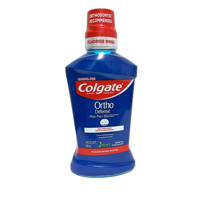 Colgate Ortho Defense PhosFlur Alcohol Free Rinse Mouthwash 500ml