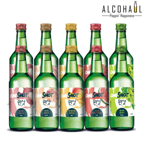 Fast Selling Korean Soju New Flavour Bundle Of 10 Oneshot Soju 360ml Shopee Singapore