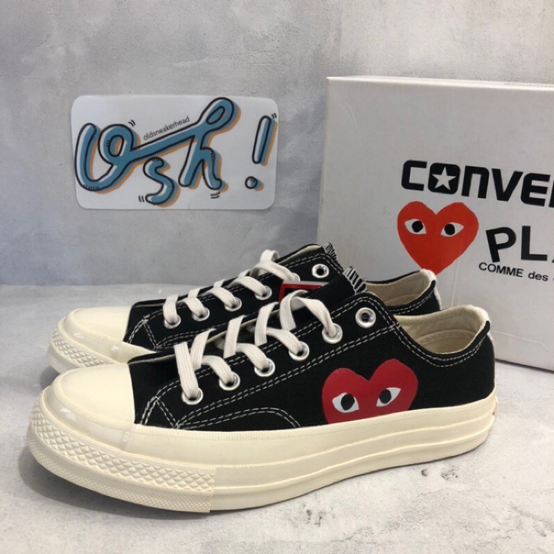Converse X Cdg Longbo Ling Canvas Love Heart Comme Des Garcons Play Shopee Singapore